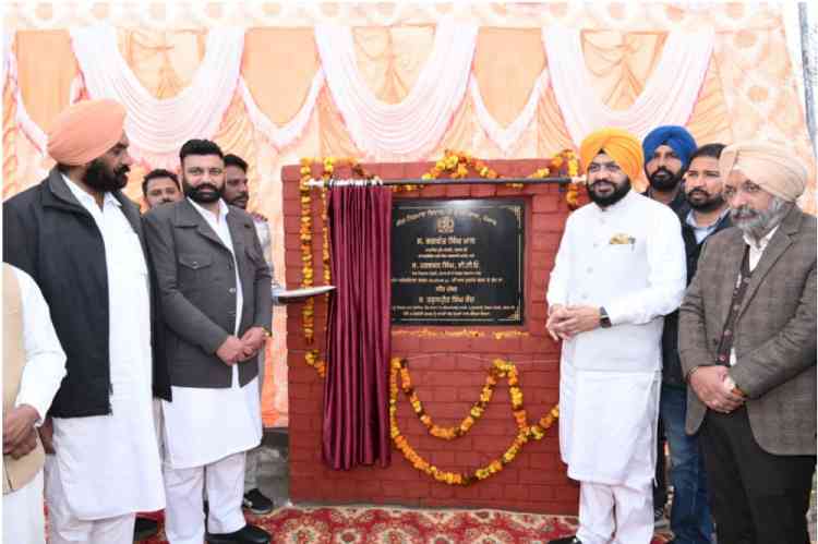 Cabinet Minister Tarunpreet Singh Sond lays foundation stone for Rs 19.56 crore Khanna–Malerkotla road upgradation work
