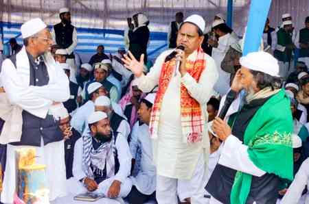 Humayun Kabir lays bricks for proposed mosque in Murshidabad