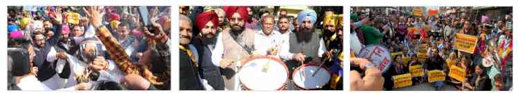 AAP Launches Statewide Protests Against ‘Anti-Dalit Congress’ over Partap Singh Bajwa Casteist Remarks Against Harbhajan Singh ETO Insult Entire Dalit Community