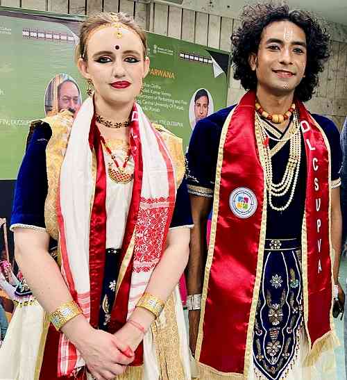 Unique Fusion at “SARANG” Festival of DLC SUPVA; French Artist performs the Indian Classical Dance from Assam