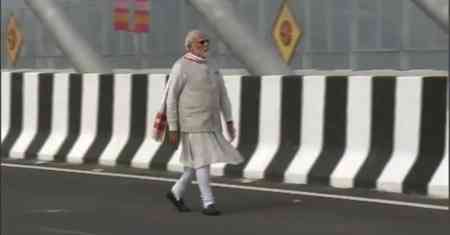 PM Modi inaugurates bridge over Brahmaputra River in Guwahati