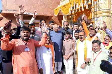 Gujarat CM Bhupendra Patel visits Bhavnath Temple for Mahashivratri prayers