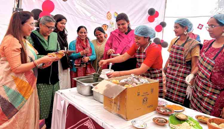Visitors relish the lip smacking flavors in ‘Rang-Vyanjan’; folk tunes and the beats of drums, transformed the MDU Campus into mini-Haryana