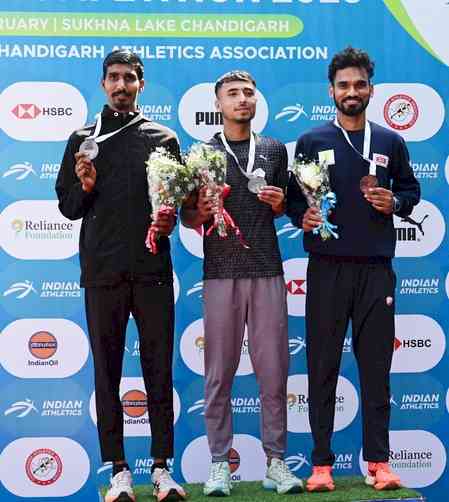Punjab’s Sahil upsets fancied race walkers to clinch gold in men’s 21km; Haryana's Ravina bags women's title