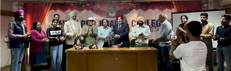 Lyallpur Khalsa College, Jalandhar welcomes Rlreputed expatriate Punjabi writer Gurcharan Saggu