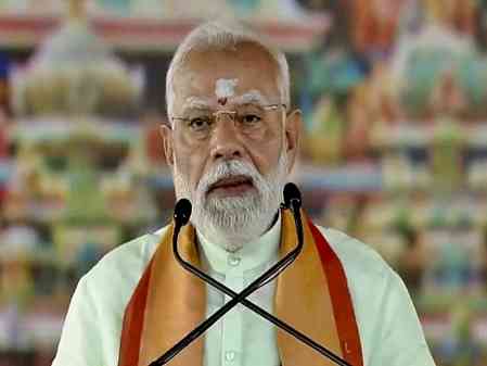 PM Modi invokes 'Vetri Vel' in Madurai, targets DMK at NDA rally after temple visit