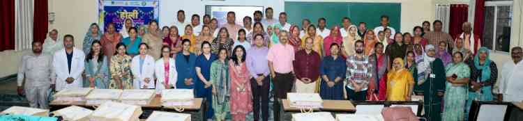 Holi Milan Ceremony Organized at School of Dental Sciences to Honor Community Health Warriors