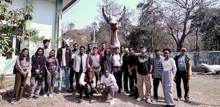 PU International Students Visited Shivalik Fossil Park on National Science Day