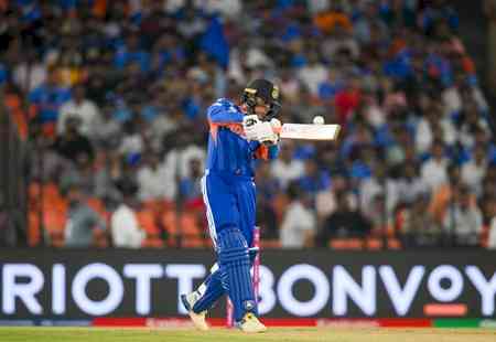 T20 WC: Abhishek’s fiery 18-ball fifty powers India to record 92-run Power-play in final