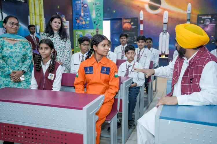 CM Bhagwant Singh Mann interacts with students at School of Eminence in Adampur; Schools of Eminence are catalysts giving wings to students’ dreams