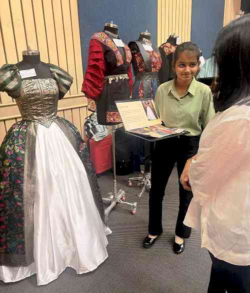SUPVA student presents a new take on the ‘Heritage of Banarasi Saree’; receives appreciation at the Inter-University Fashion Design Competition