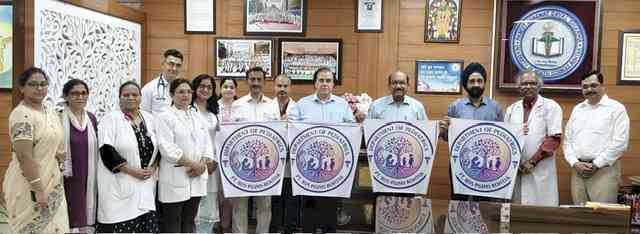 VC Dr. H.K. Agarwal unveils the Logo of the Department of Pediatrics