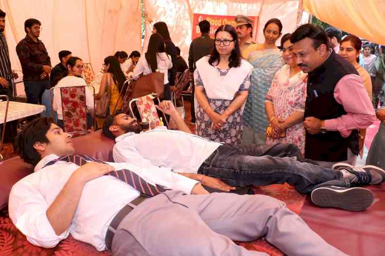 NSS, Panjab University hosts blood donation camp; 47 students donate