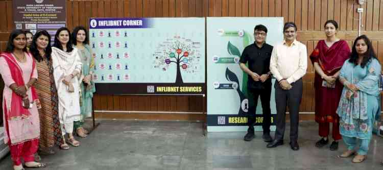 VC Dr. Amit Arya Inaugurates INFLIBNET Corner at the Central Library; National-level e-resource facilities will be available to SUPVA students