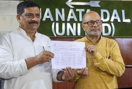 Nitish Kumar files nomination for JD-U national president post; Sanjay Jha submits papers