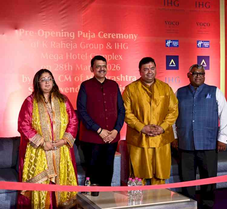 Vijayta & Nikhil K Raheja Group & IHG Hotels & Resorts: Mega Hotel Project in Mumbai — Pre-opening puja ceremony graced by CM of Maharashtra Devendra Fadnavis 