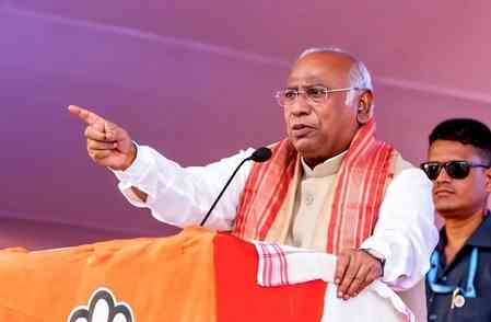 Kharge pitches five guarantees, slams BJP in Assam rally