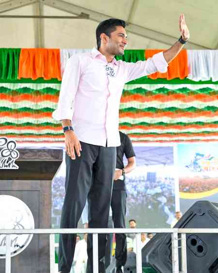 At campaign rally, Abhishek Banerjee steps up attack on BJP