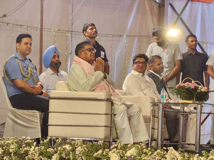 Punjab Governor and Chandigarh Administrator Gulab Chand Kataria attended the Katha on the second day of the Barsana Prakat Utsav in Chandigarh