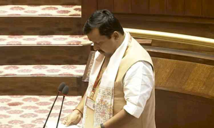 BJP President Nitin Nabin sworn in as Rajya Sabha member
