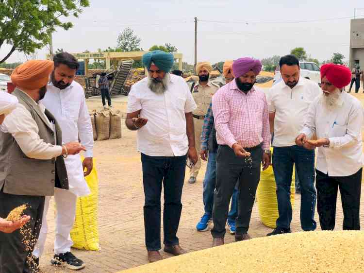 Pargat visits mandis; after inspection says – Government is neither procuring wheat lying in mandis nor giving any clarification