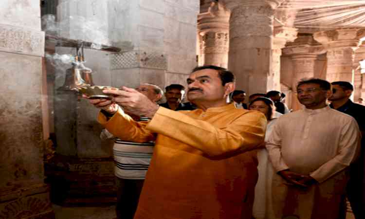 Gautam Adani offers prayers at Taranga Jain Temple on Akshaya Tritiya