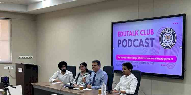 Geo-Talks Podcast at Sri Aurobindo College Explores Global Affairs and Geopolitical Trends