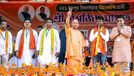 Youth and farmers in turmoil, Trinamool govt’s focus on appeasement: CM Yogi ​