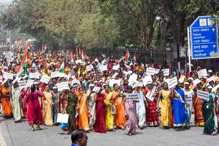 NDA protest in Patna over Women’s Reservation Amendment Bill 