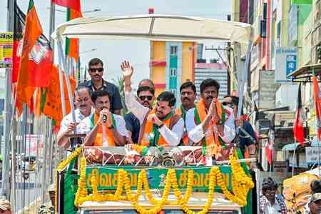 MP CM targets DMK-Congress on women’s reservation in TN campaign​