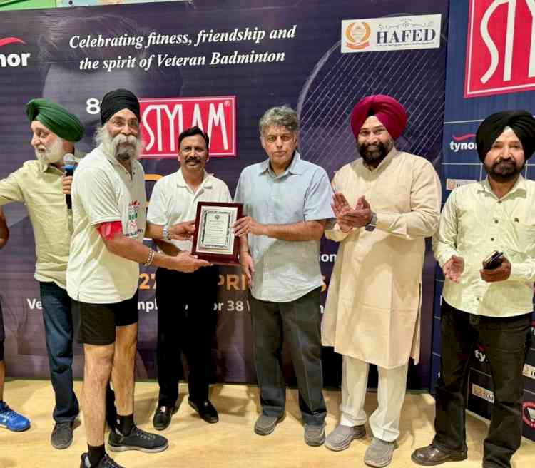 Inauguration of the 8th Sudama Cup Veteran Badminton Tournament by MP Manish Tewari