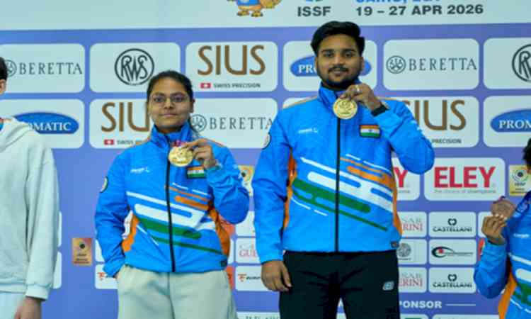 ISSF Jr World Cup: Vanshika and Chirag win 10m air pistol mixed team gold as India continue to top table