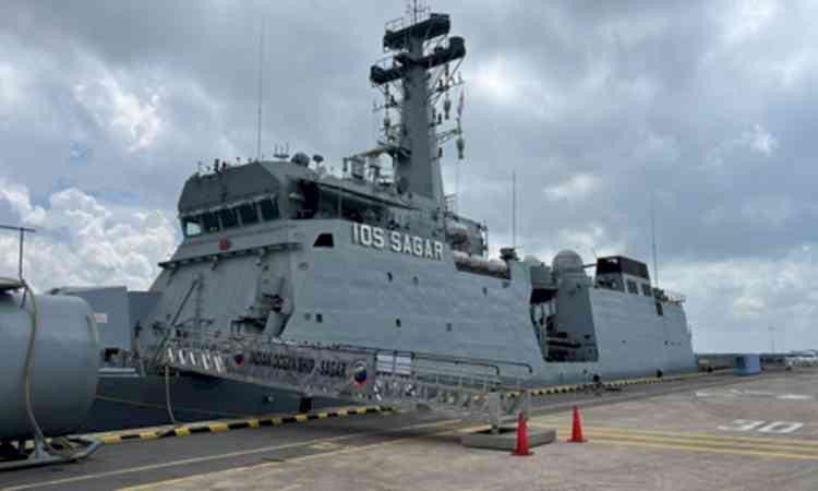 Indian Naval Ship arrives in Singapore under IOS SAGAR mission