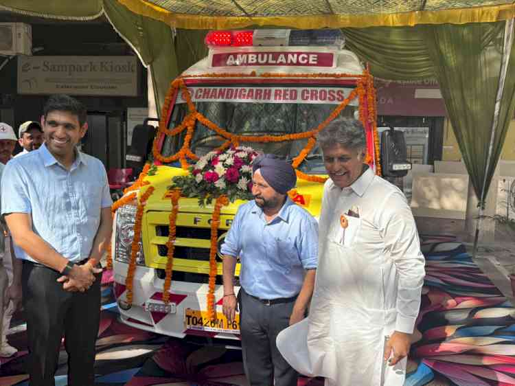 Ambulance released from MP quota by Manish Tewari dedicated to public service