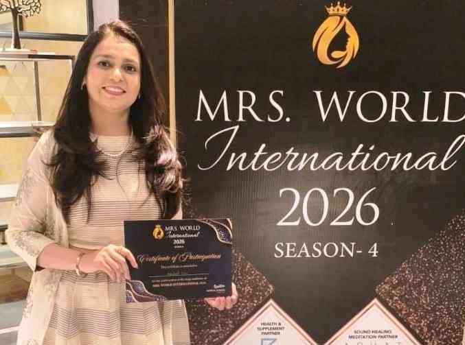 डॉ. कालिंदी देव मिसेज वर्ल्ड इंटरनेशनल 2026 के ग्रैंड एडिशन में बतौर फाइनलिस्ट चयनित