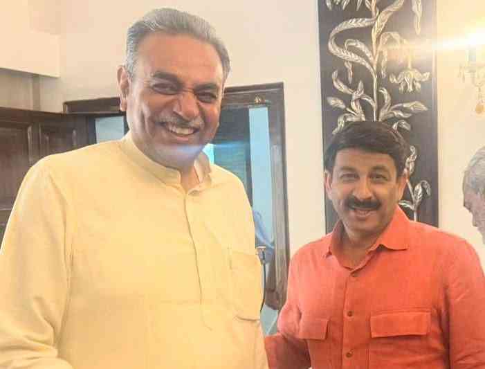 Sanjay Tandon welcomes BJP MP Manoj Tiwari, meaningful discussions held on public service and nation building