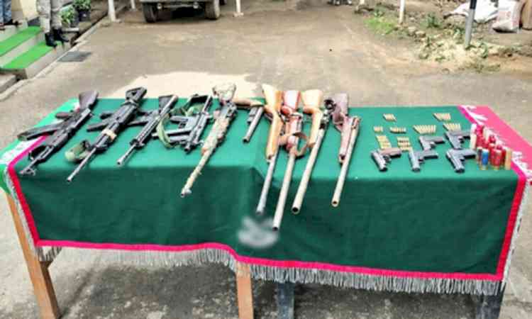 Seven militants surrender in Nagaland; Arms cache recovered in Manipur
