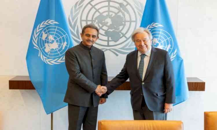 MoS Kirti Vardhan Singh holds ‘productive meeting’ with UN Chief Guterres on IMRF sidelines