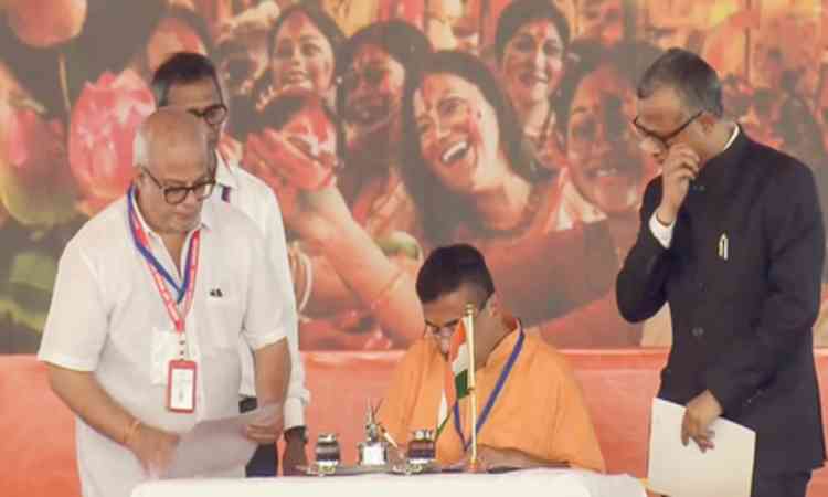 Son of the soil Adhikari takes oath as first BJP Chief Minister of Bengal; five other ministers sworn in