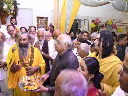 Gujarat CM attends consecration ceremony at renovated Sanatan Ramdham Temple in Ahmedabad