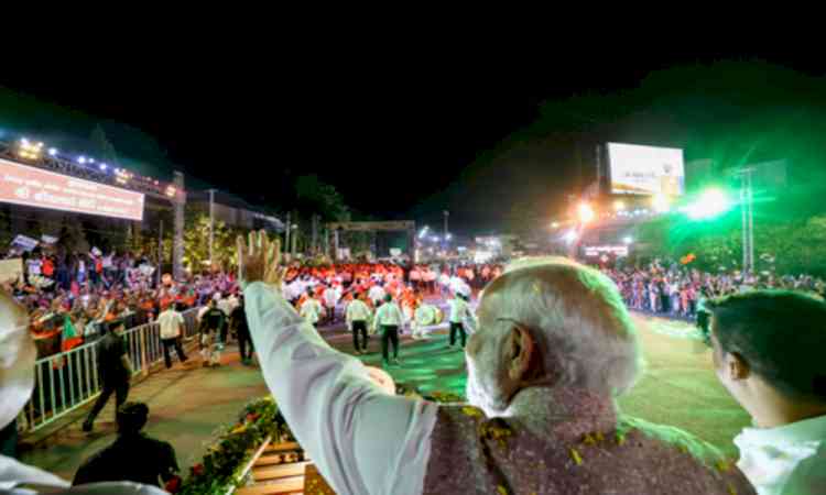PM Modi wraps Gujarat visit with grand Vadodara roadshow, cultural showcase