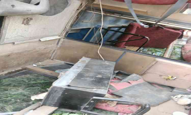UP: Several schoolchildren injured after bus falls into ditch in Aligarh