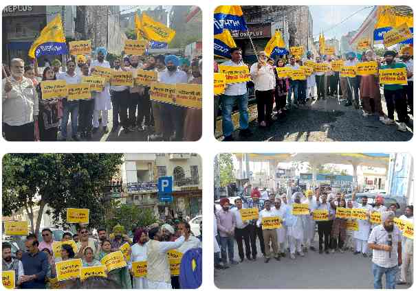 AAP’s Halla Bol against rising petrol & diesel prices
