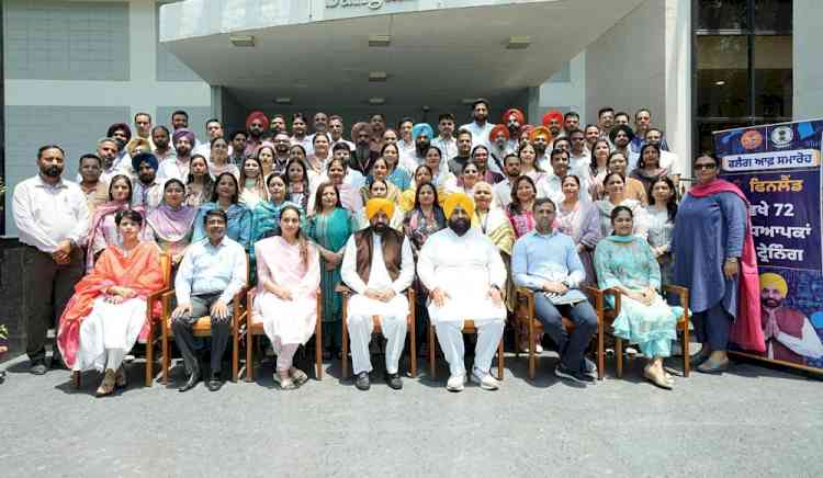 72 teachers from Punjab Govt schools leave for Finland for training, giving further strength to Bhagwant Mann Govt's ‘Shikhya Kranti’