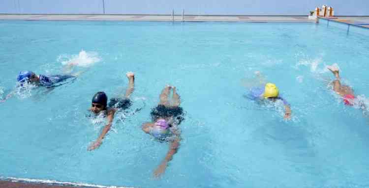 KMV’s Swimming Pool providing relief to the citizens in this blistering summer 
