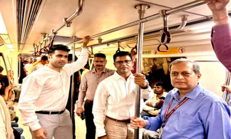 Delhi: NDMC chief takes Metro to office, asks staff to adopt green mobility