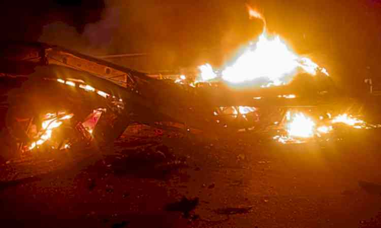 Bus enroute to Bengaluru from Jodhpur catches fire; driver’s quick action saves 16