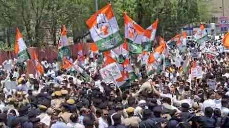 Congress workers, police clash during NEET protest in Jaipur