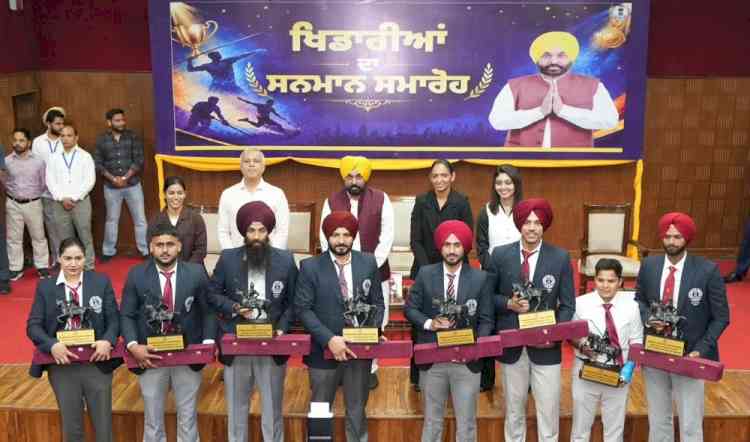 Punjab’s athletes have made Tricolour proud across world; CM Bhagwant Singh Mann honours them with awards