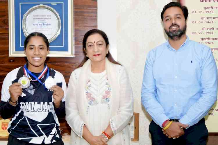 KMV’s National Softball Champion brings glory to the institution with her Medal Streak